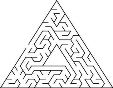 Triangular-delta-maze-with-20-cells-side