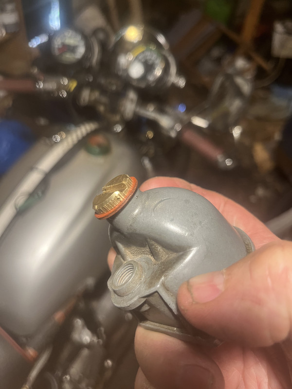 Leaking fuel line at carb