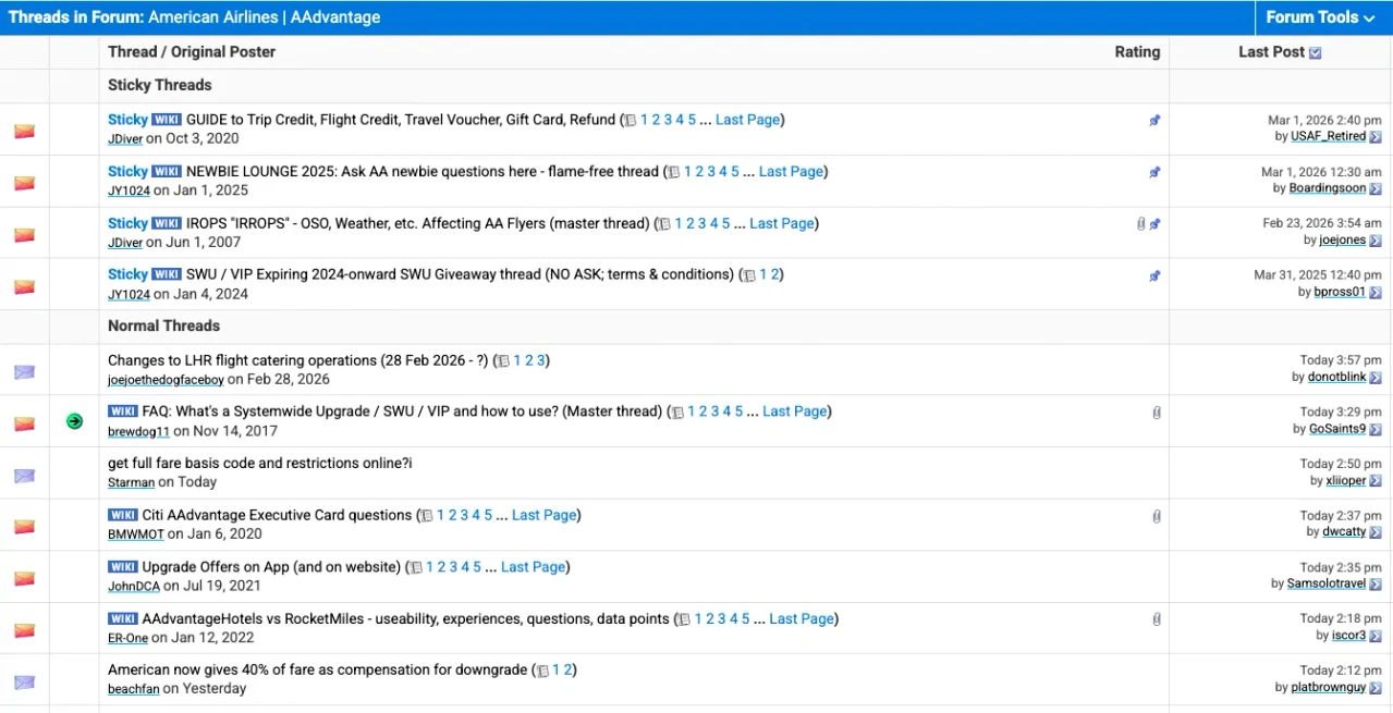 FlyerTalk AAdvantage Forum