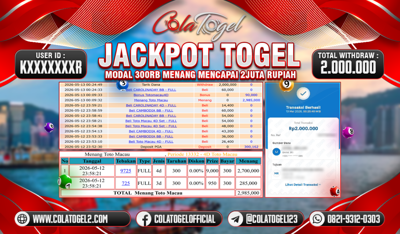 JACKPOT TOTO MACAU!! 
