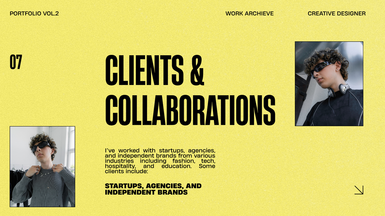 Yellow and Grey Creative Portfolio Presentation