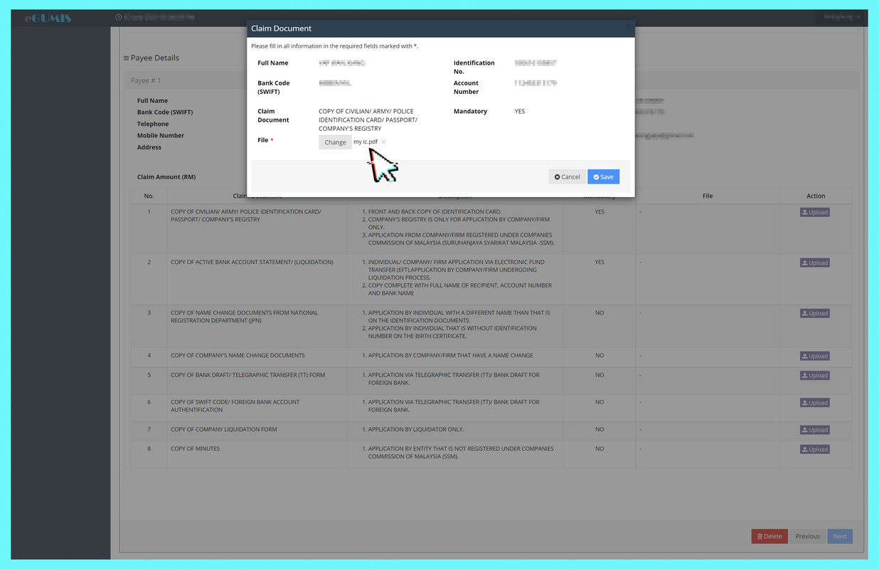 Egumis sign up