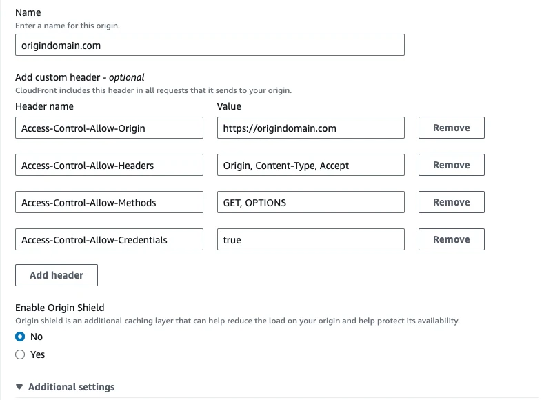 Distribution name and header setup