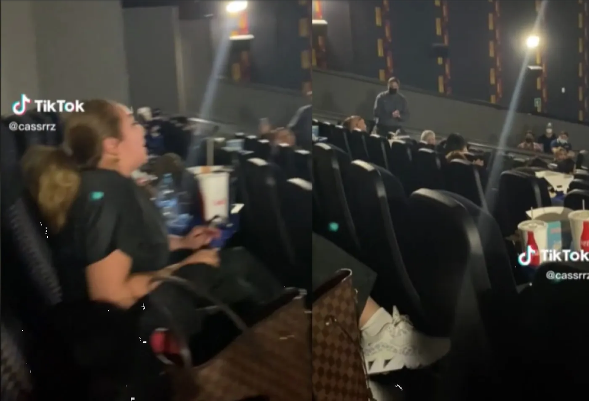 Cachan a pareja en actos indecentes dentro del cine