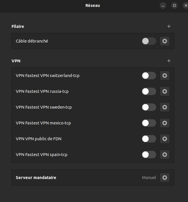 pas de vpn actif