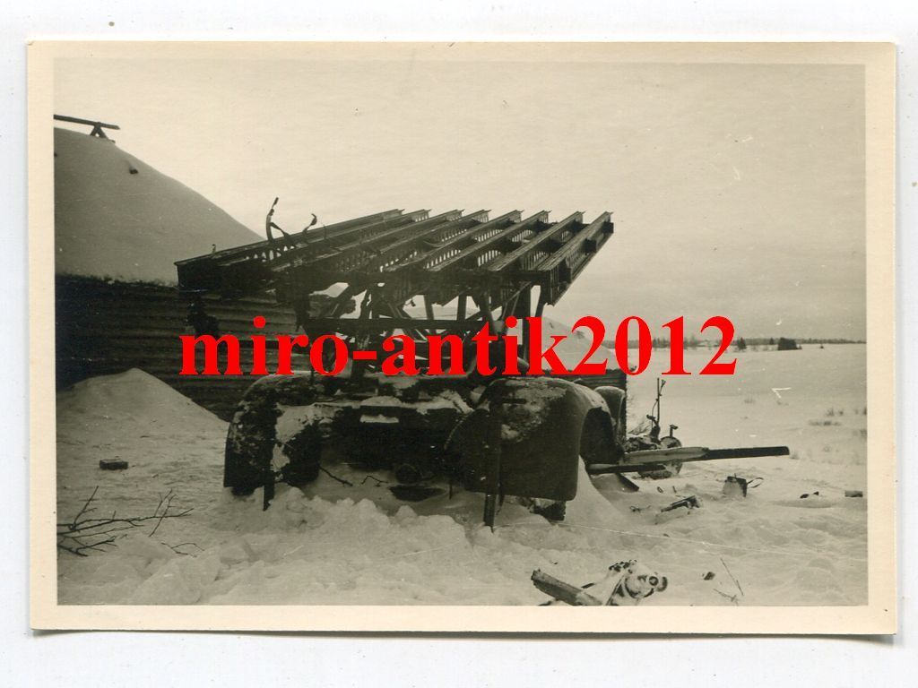 Foto, Wehrmacht, zerstörte Stalinorgel, Katjusch