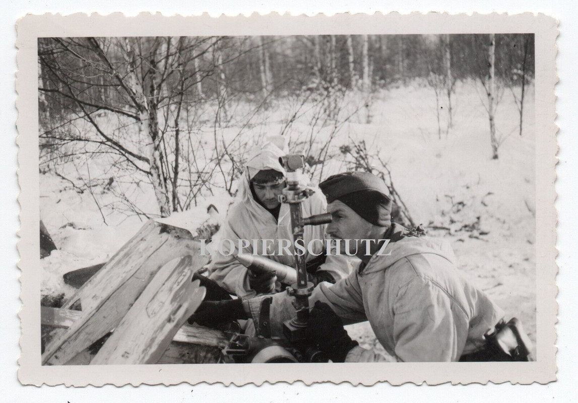Russland 1943 Stellung Soldat Uniform Camo Geschütz Bombe Entfernungsmesser