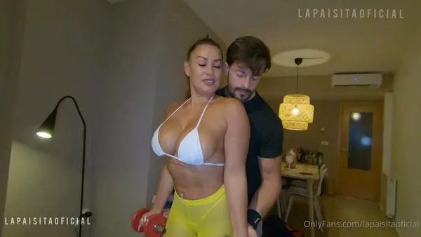 La Paisita Oficial Hardcore Workout Burning The Horny Calories With Gym Trainer