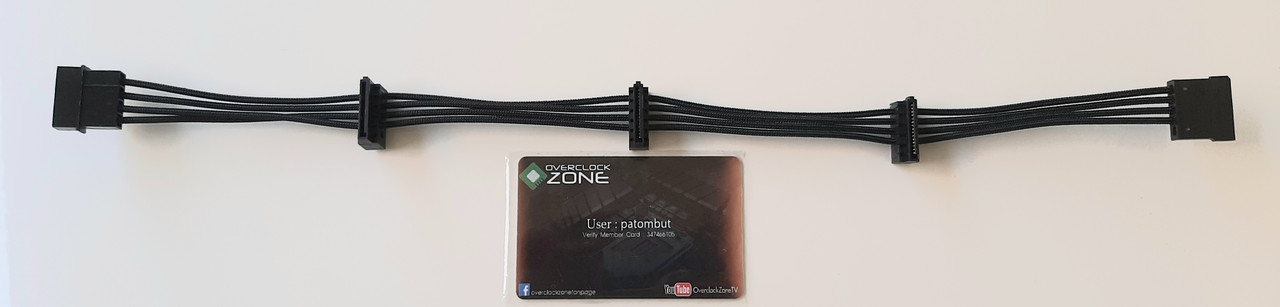 สายต่อไฟPSU จากตัวเมีย1ช่อง ออกSATA4ช่อง สายไนลอน 20191213_13061