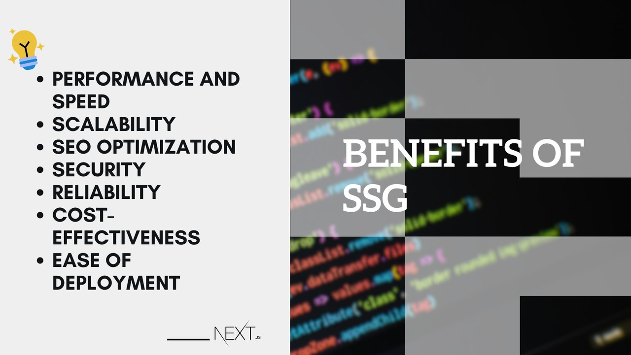 Benefits of SSG