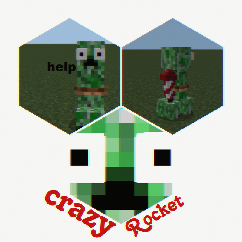 Crazy Creeper Rocket Minecraft Texture Pack