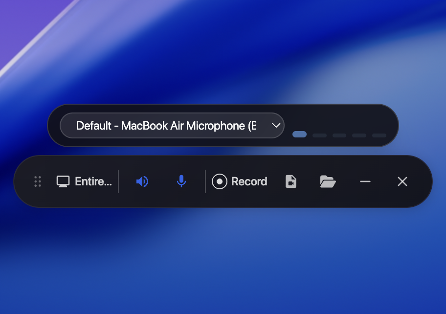 Recordly recording interface screenshot