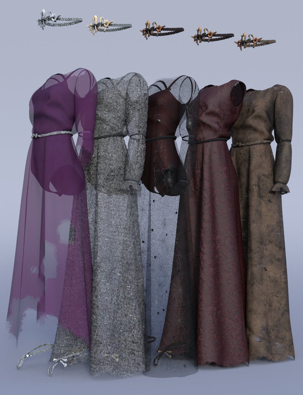dForce Dark Fairy Gown Textures dForce Dark Fairy Gown Textures