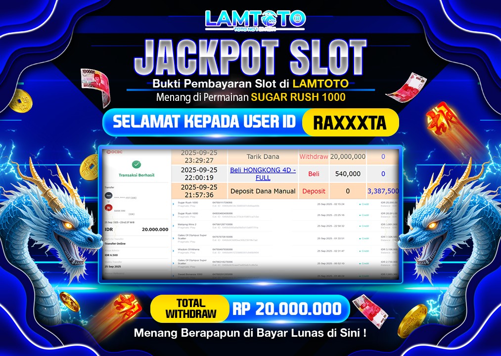 BUKTI JACKPOT LUNAS LAMTOTO