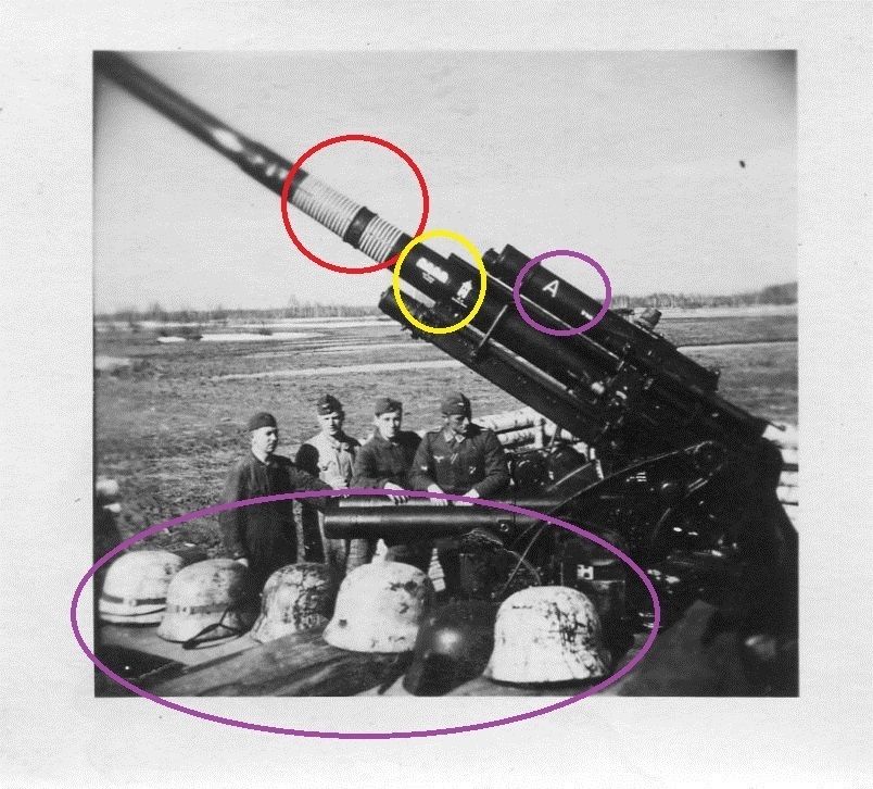 8,8 Flakgeschütz mit Abschussringen