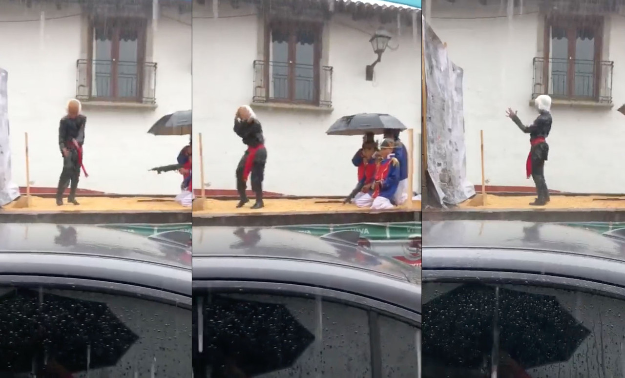 Niños hicieron su propia versión de Hidalgo, le gritan “¡Perrea, Miguel, perrea!”