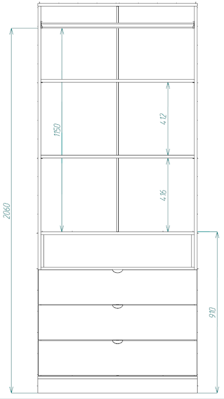 Распашной шкаф Юкки