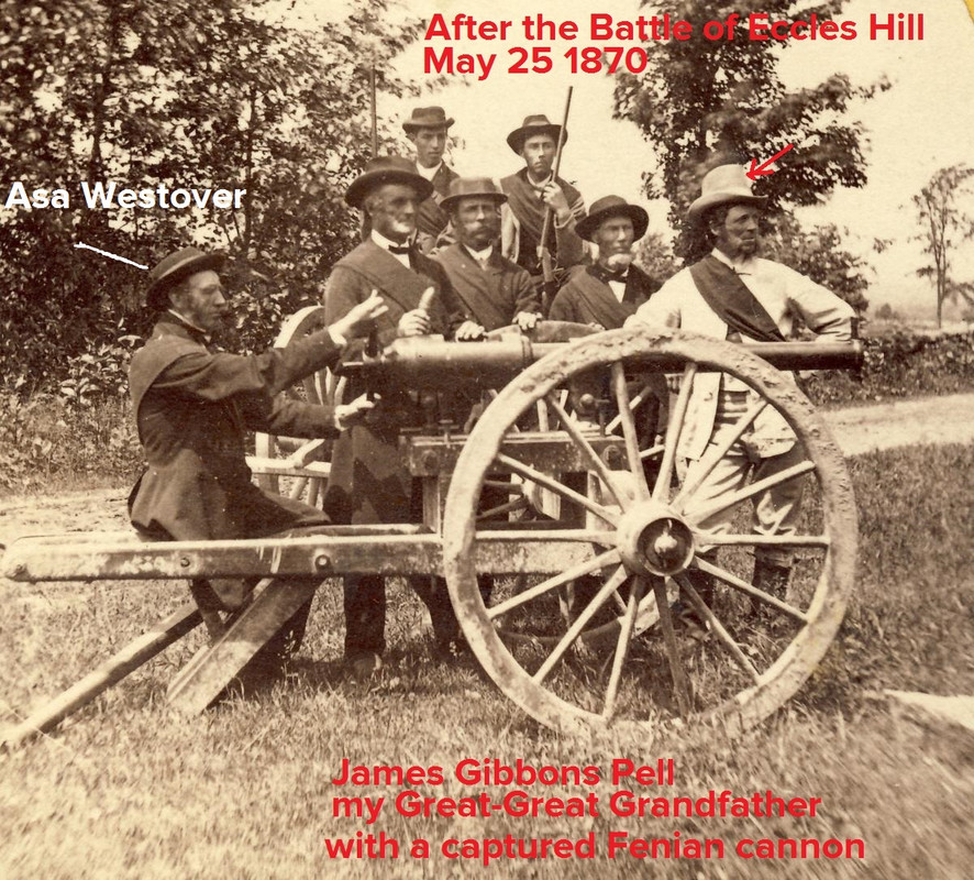 James G. Pell dressed in white white wearing the sash