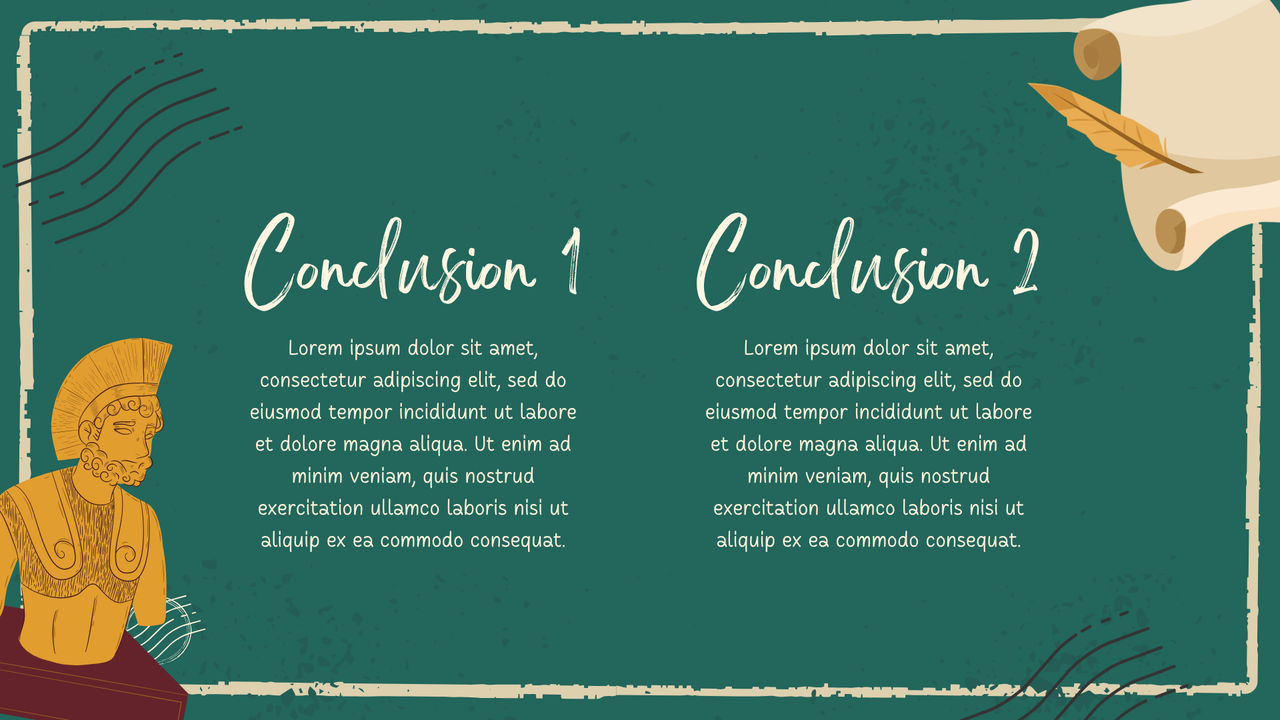 Green and Beige Illustrative Museum of History Presentation