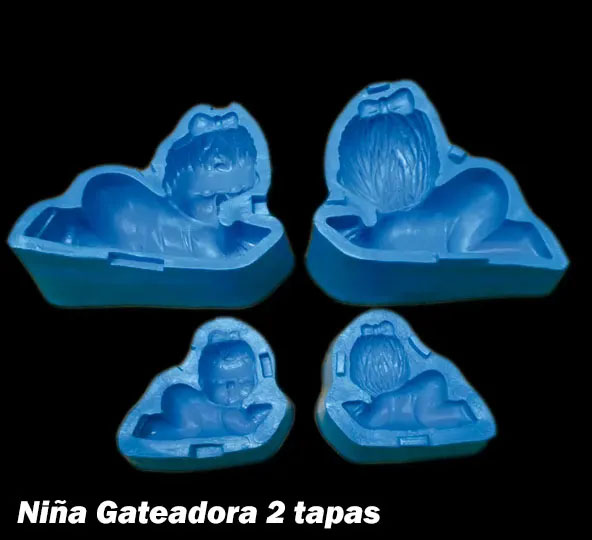 Inyector niña gateadora recodatorios modelado pasta fría fondant