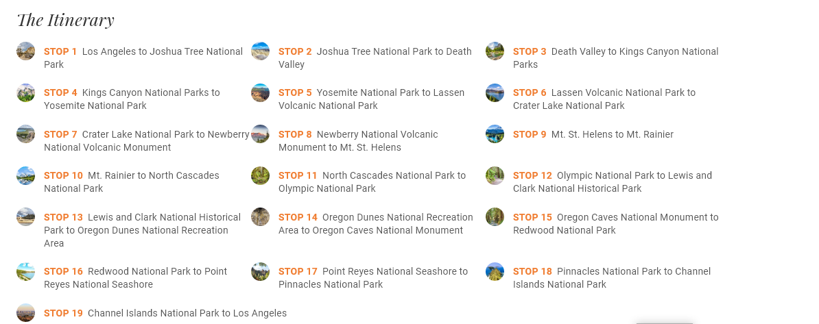 West Coast National Parks - Road Trip - Rutas Parques Oeste Usa incluyendo Yellowstone