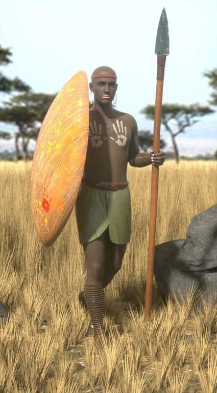 African Tribal Warrior Outfit for Genesis 8 Male(s)