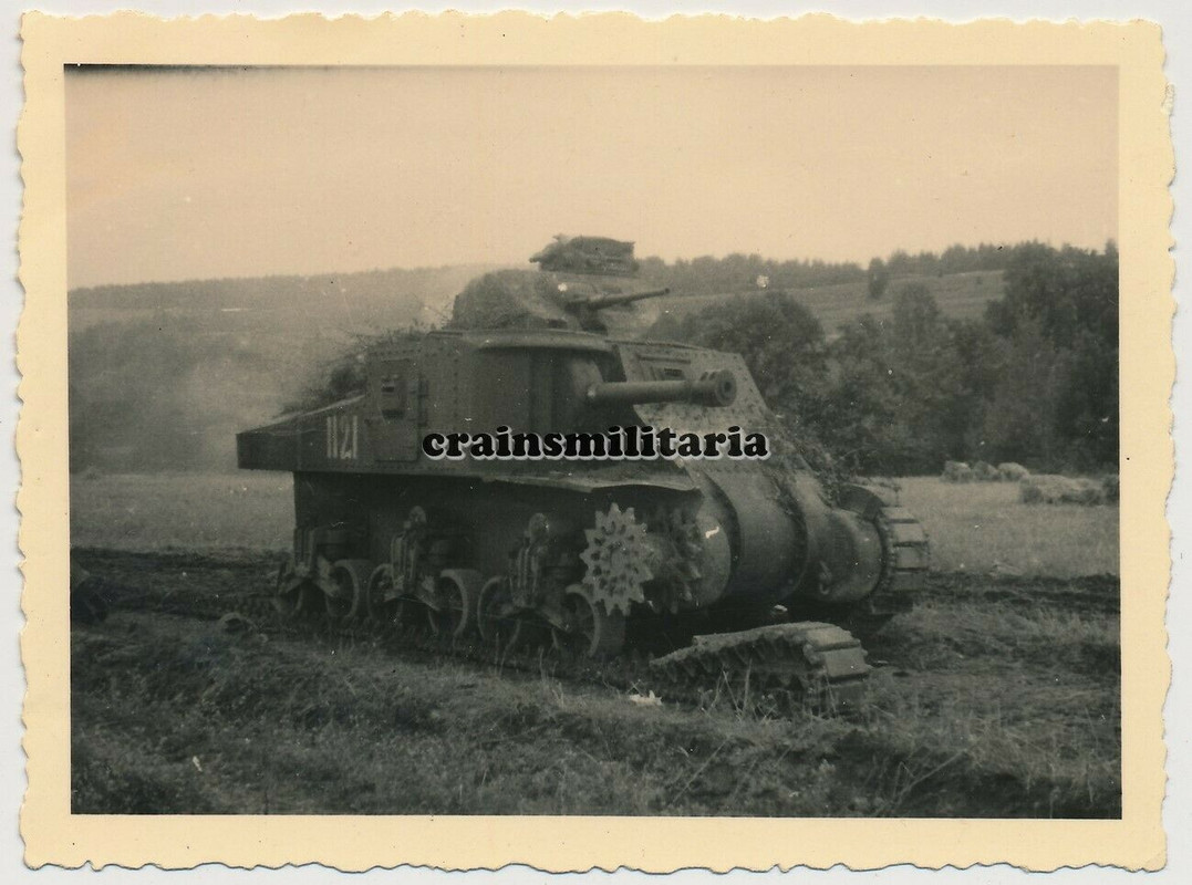 Orig. Foto zerstörte russische M3 Lee Lend Lease US Panzer