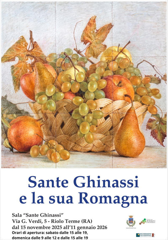 Mostra “Sante Ghinassi e la sua Romagna” a Riolo Terme (Ra) dal sabato 15 novembre 2025 fino all’11 gennaio 2026