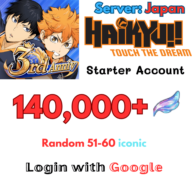 [JP] Haikyuu! Touch The Dream Basic Account