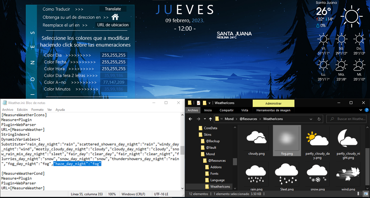 Rainmeter Mond