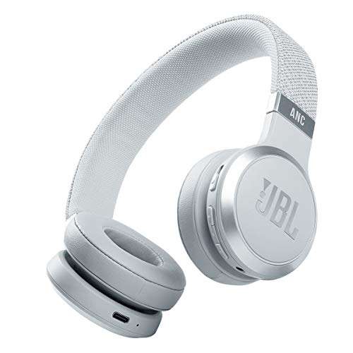 Amazon: JBL - Audifonos Live 460NC - Tecnologia TalkThru & Ambient Aware - Hasta 50 Horas - Blanco 