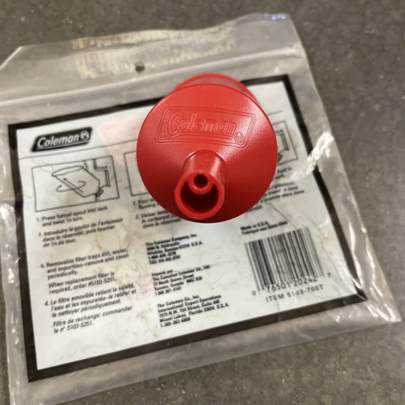 Coleman 5103 700T filter funnel