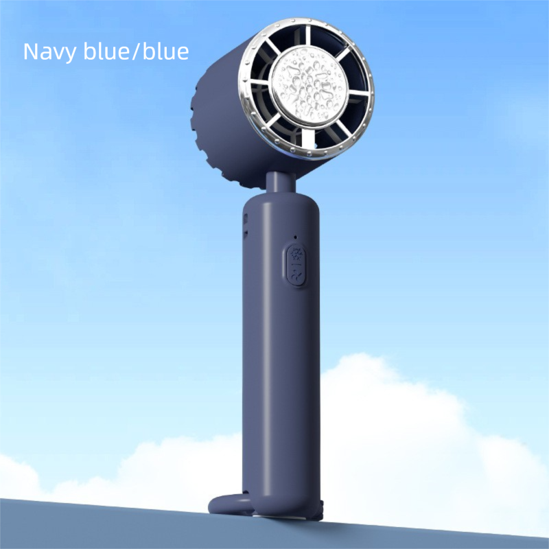Blue Portable Ice Cooling Handheld Fan USB Rechargeable 2000mAh Silent Battery Fan for Office and Outdoor Use Personal Cooling Solution for Local Professionals