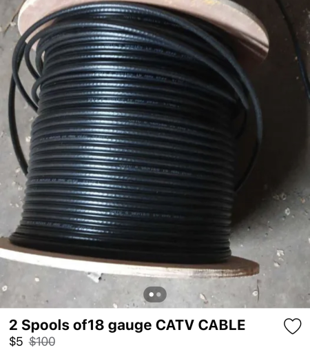 photo of a large spool of wire