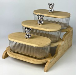 Набір цукерниць на підставці Три ведмеді