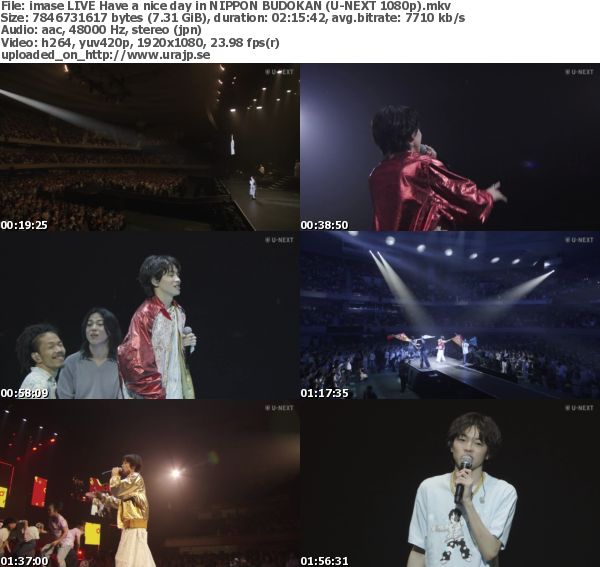 [TV-Variety] いませ – imase LIVE “Have a nice day” in NIPPON BUDOKAN (U-NEXT 2025)