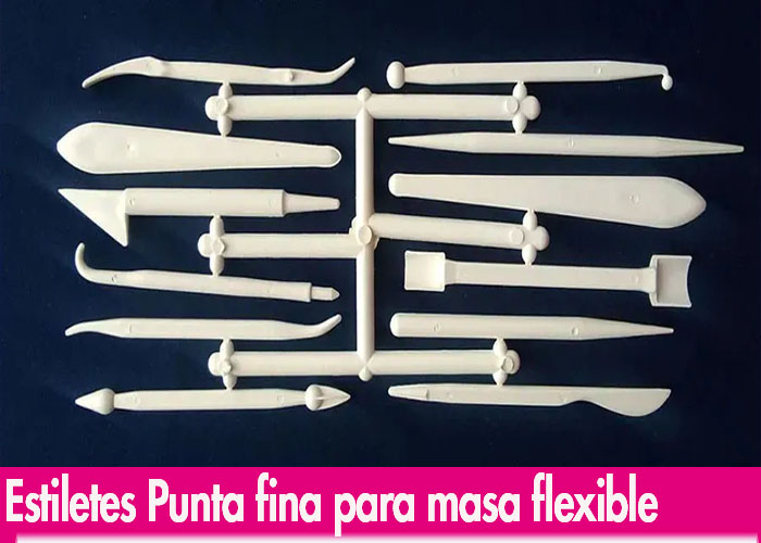 Set Estiletes Punta fina moldear fondant pastillaje pasta repujadores