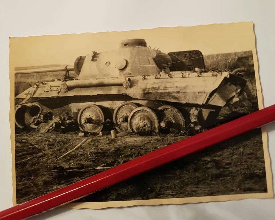 Photo Wehrmacht WK 2 Panzer Zerstörung
