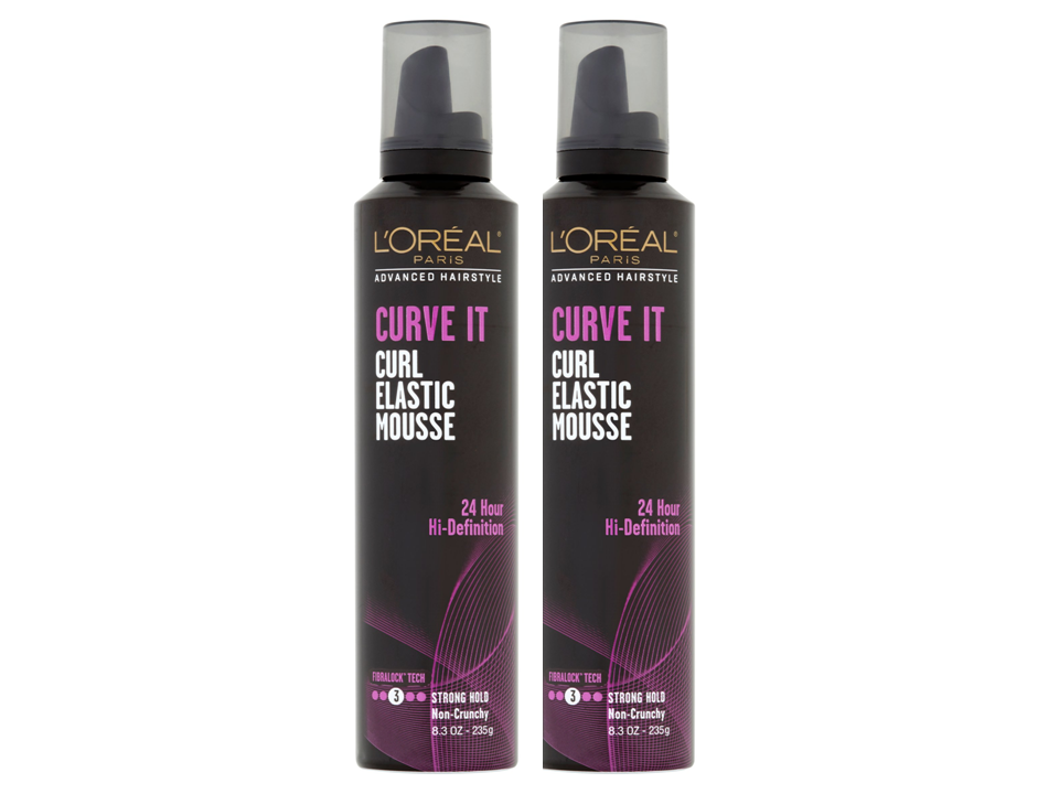 (2) L'Oreal Paris Advanced Hairstyle CURVE IT Curl Elastic Mousse, 8.3