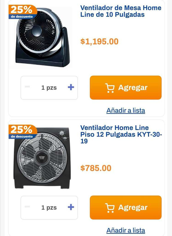 Chedraui: 25% de descuento en Ventiladores Home Line seleccionados 