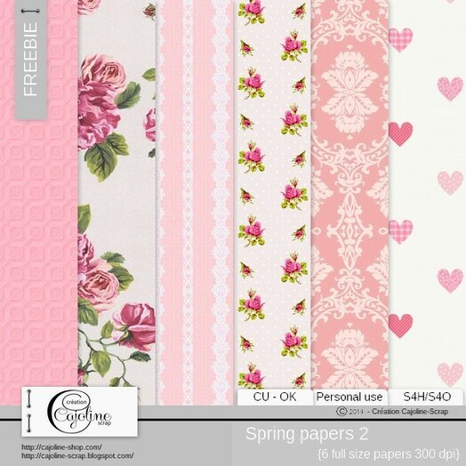 papier cajoline spring papers 2 Freebie-cajoline-springpapers-cu-2