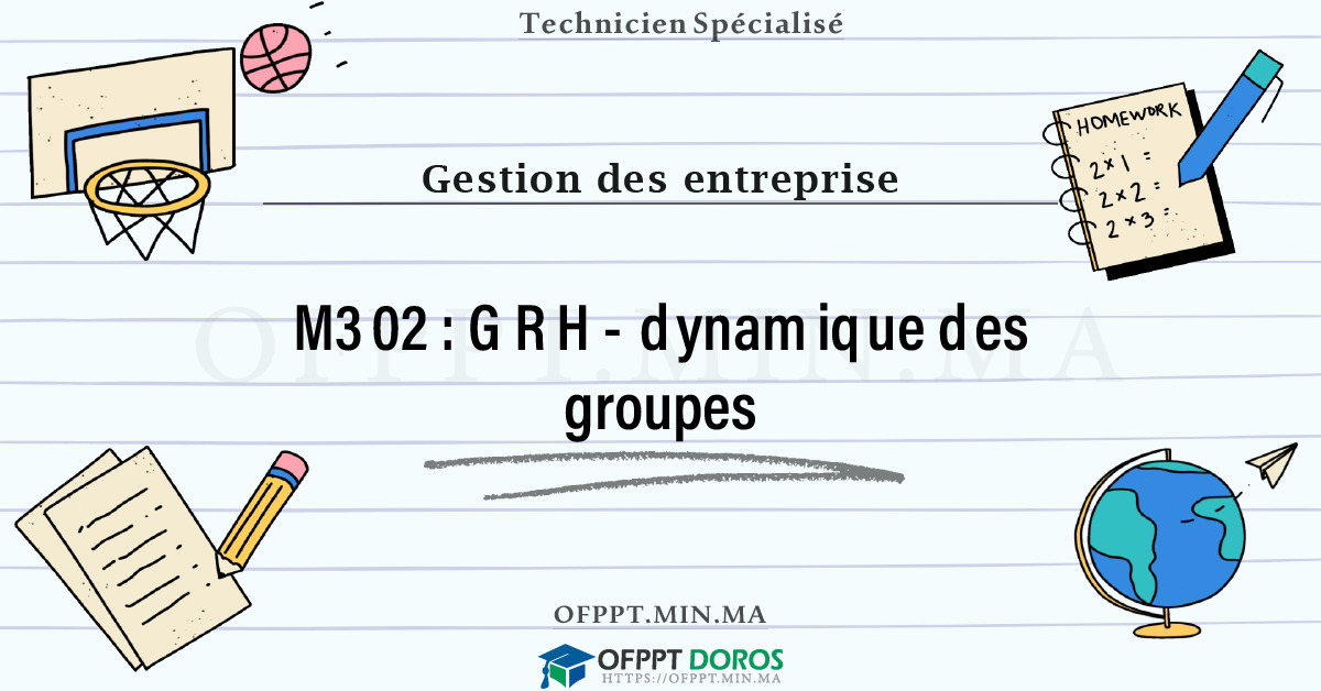 Sommaire détaillé du cours GRH- dynamique des groupes M302 OFPPT - Structure du module