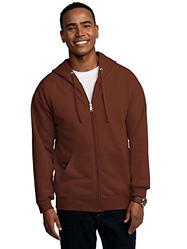 Amazon: Sudaderas Fruit of they loom con Capucha de Forro Polar Eversoft color café moka (sólo talla chica)