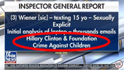 SCREENSHOT OF FOX NEWS - IG REPORT WEINER'S LAPTOP: "Hillary Clinton & Foundation Crimes Against Chi