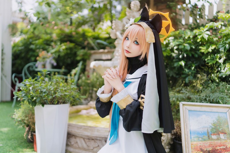 艾西Aiwest 碧蓝档案伊落玛丽修女Cosplay写真图集 修女主题高清图集 33P (98.4M)插图7