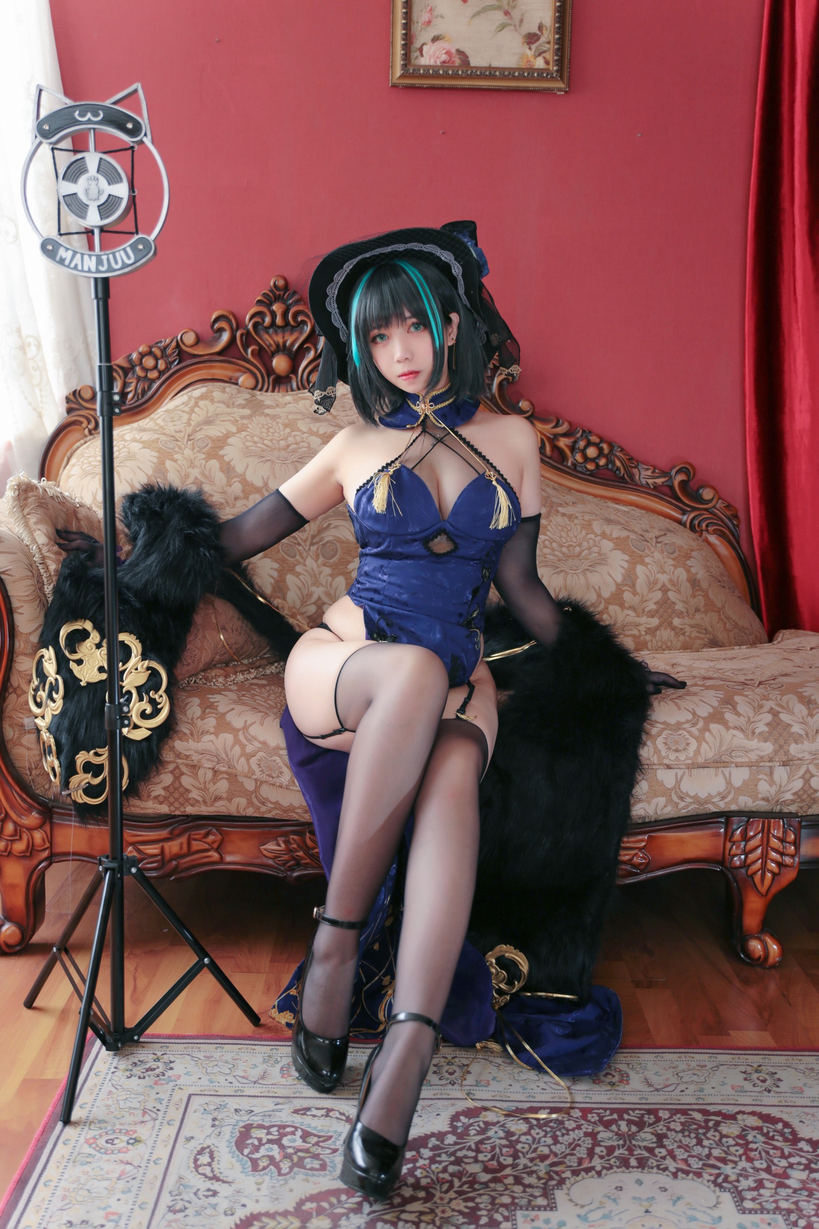 Meroko_魅瞳 – 柴郡旗袍 Cos 高清写真集（33P-287.4M）碧蓝航线东方旗袍风插图2