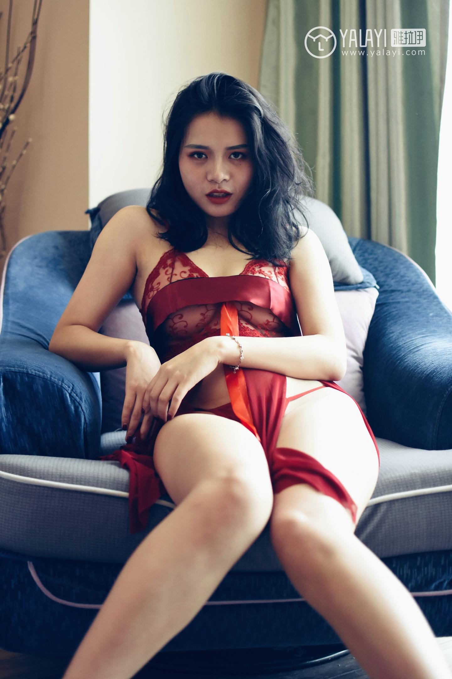 [YALAYI雅拉伊] Y014 米心蕊 - 心蕊的红色睡袍 5