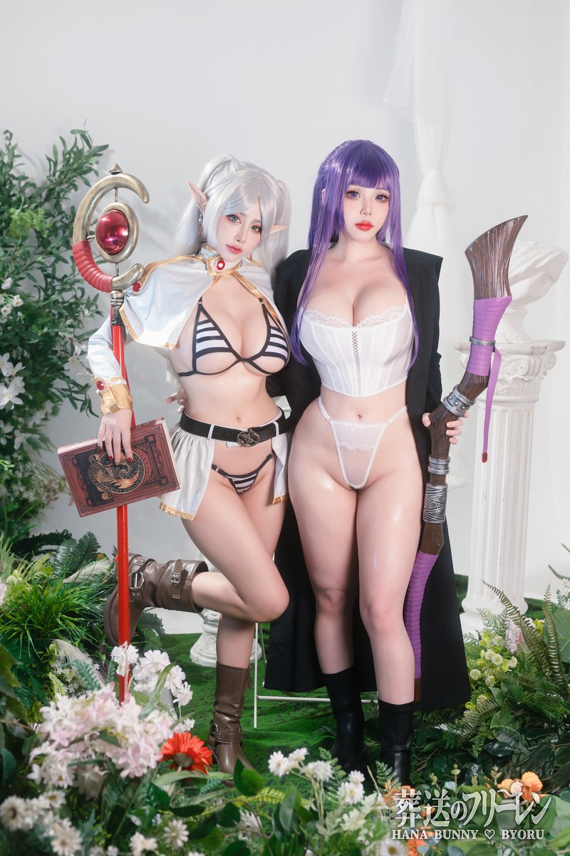 Hana Bunny 芙莉莲×菲伦 Cosplay写真｜Sousou no Frieren 高清图片合集[24P-256.1M]插图1