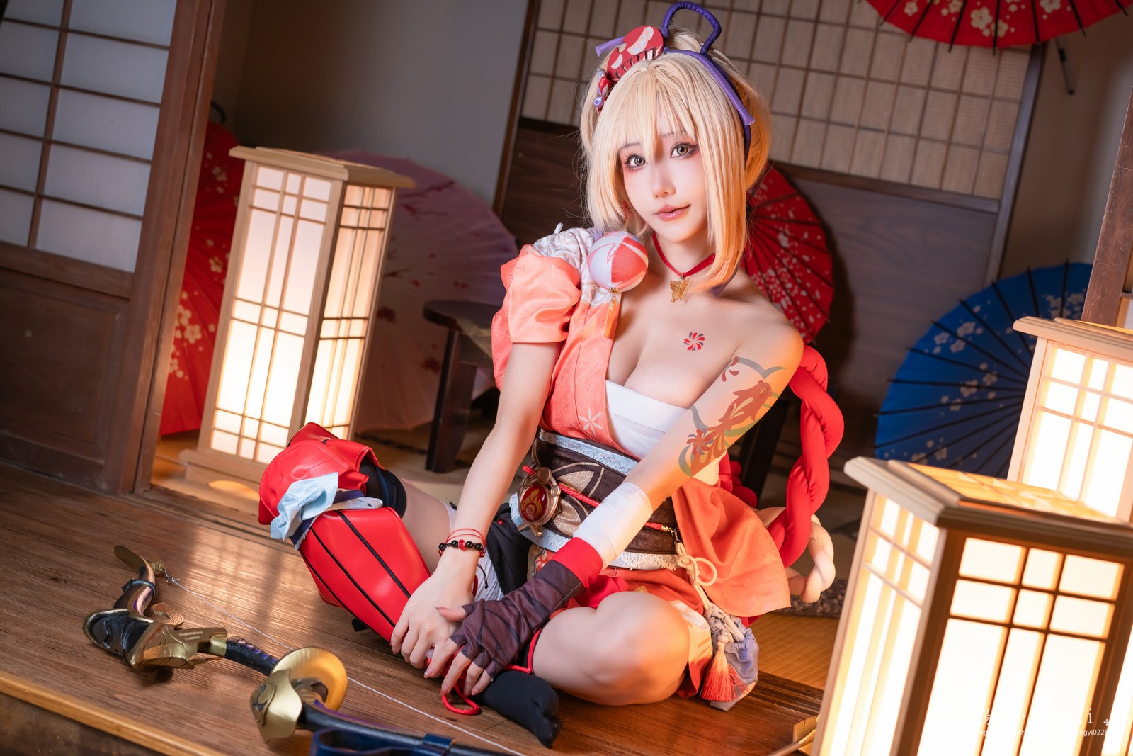 楊衣 Yangyi – Yoimiya 宵宫 Cosplay 写真视频（38P+1V-202MB）原神角色插图