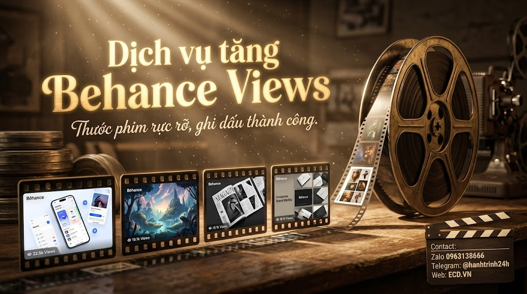 dịch vụ tăng behance views miễn phí dành cho designer